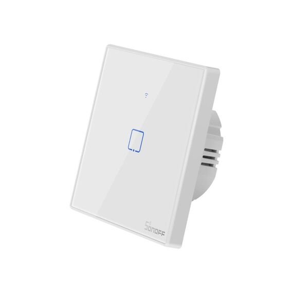 Nderpreres Inteligjent me Prekje Sonoff T0 EU TX, Wireless, 1 Kanal, i Pershtatshem me iOS/Android, Amazon Alexa/Google Assistant, me Panel Xhami, i Bardhe.