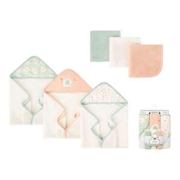 Set Peshqiresh (3 cope) dhe Mindilash (3 cope) per Bebe - Figura 2