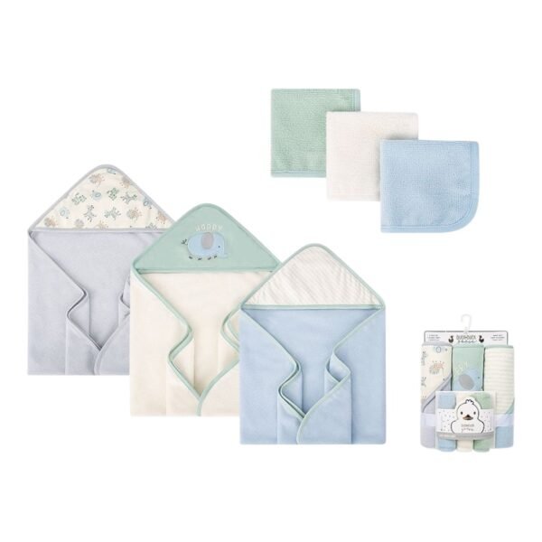 Set Peshqiresh (3 cope) dhe Mindilash (3 cope) per Bebe