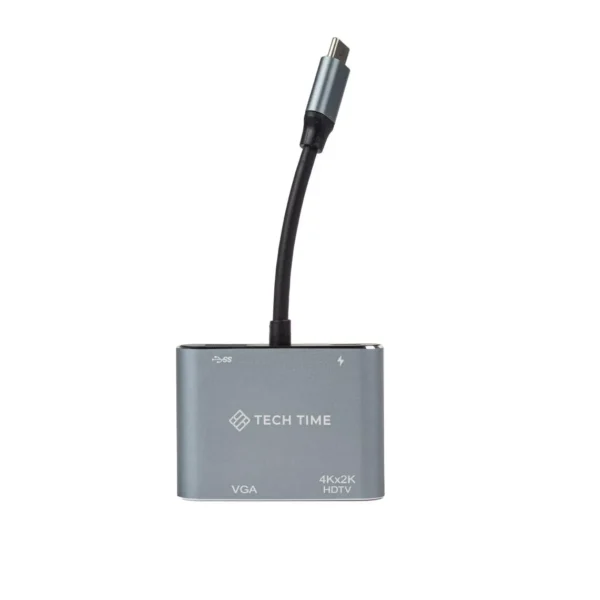 USB-C HUB PD HDTV+VGA+USB 4IN1 - Tech Time TT24002