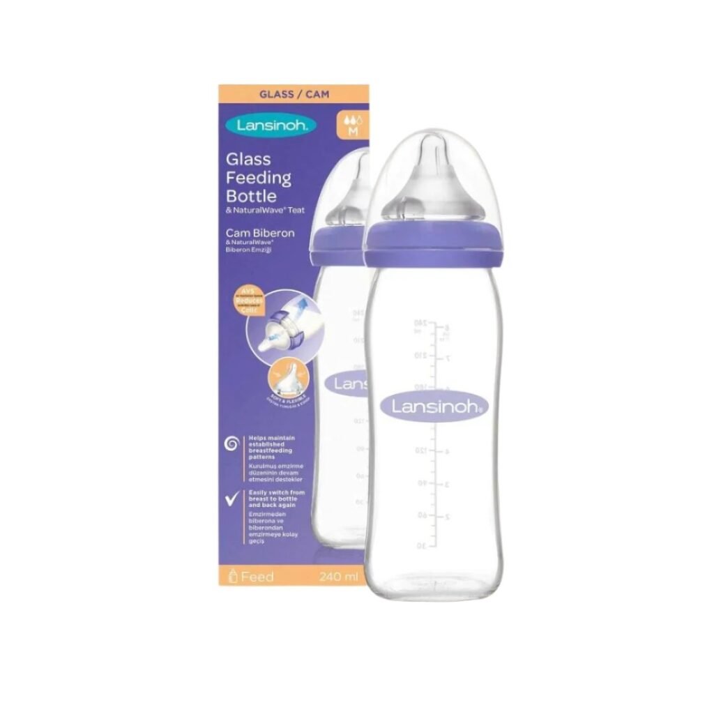 Shishe Qelqi Lansinoh per Foshnjat, 240 ml