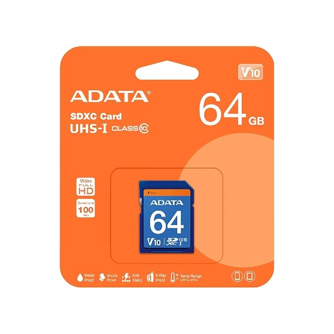 ADATA SD Card 64Gb ASDX64GUICL10-R