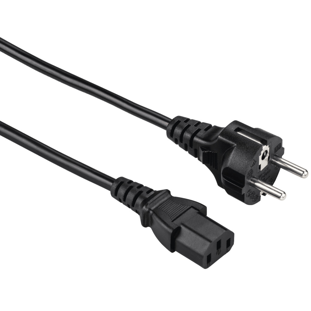 Kabllo furnizuese Hama, 3 pin 1.5m, e tokëzuar, e zezë 200735