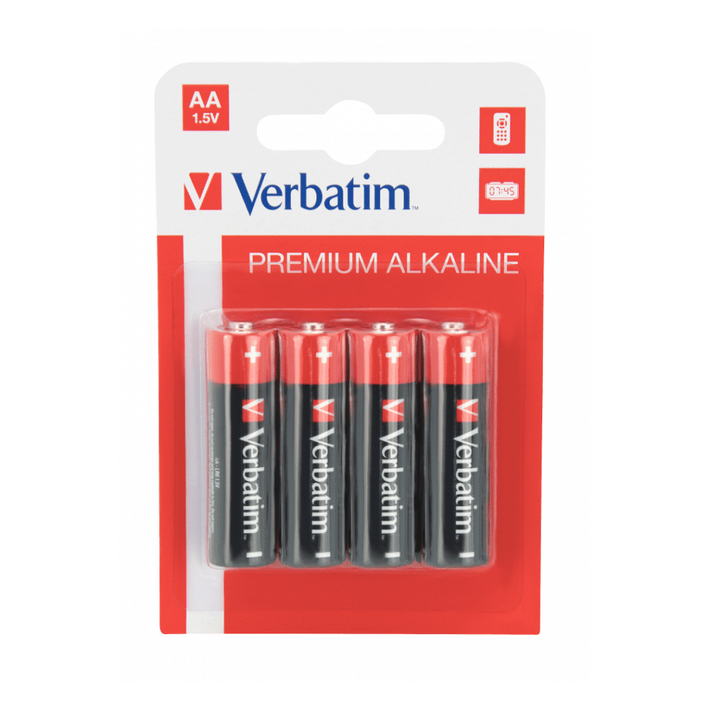 Bateri AA Verbatim Premium Alkaline LR6, 1.5V