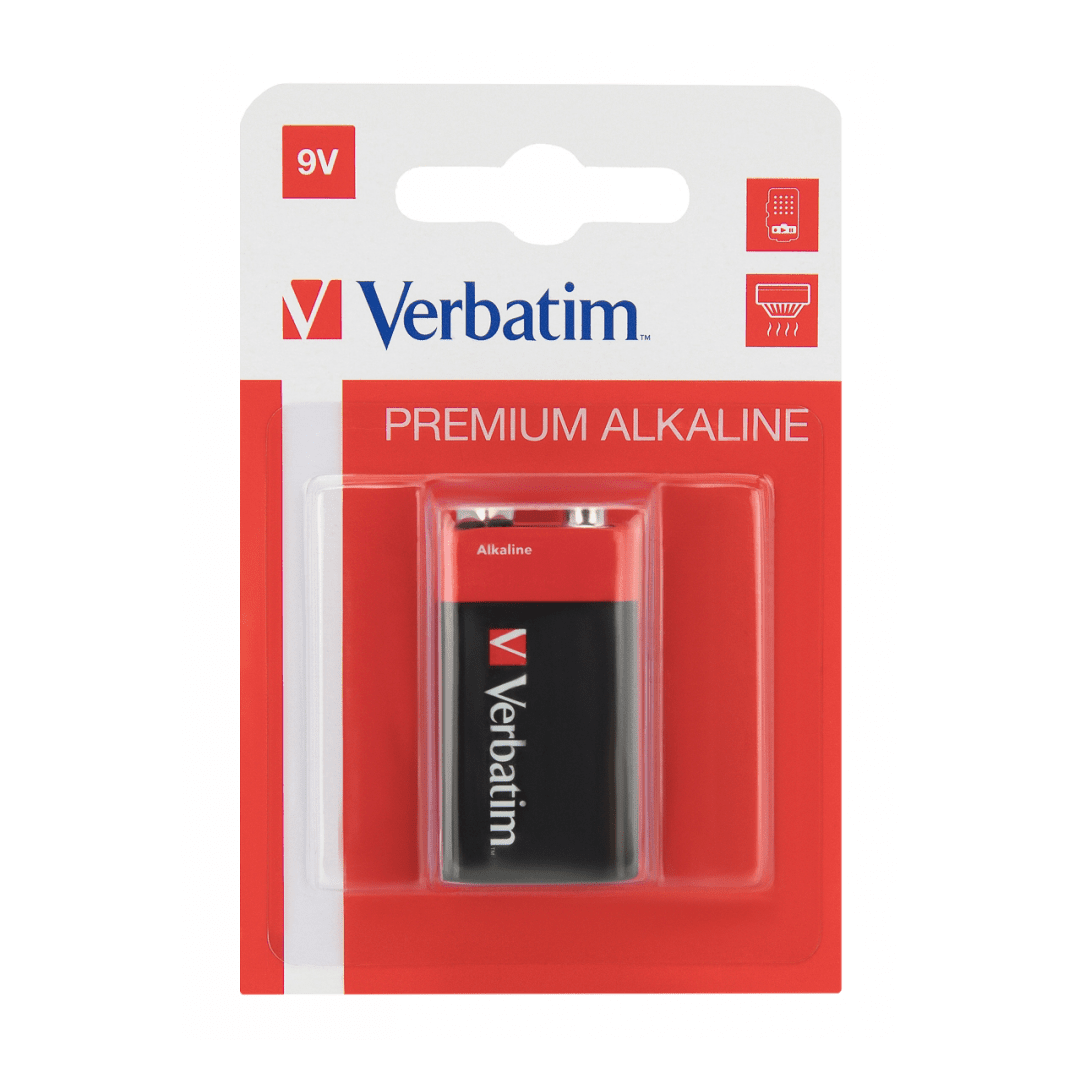 Bateri Verbatim Premium Alkaline, 9V