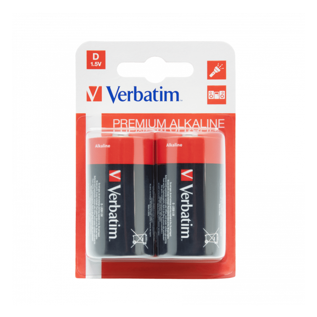 Bateri D Verbatim Premium Alkaline 1.5V