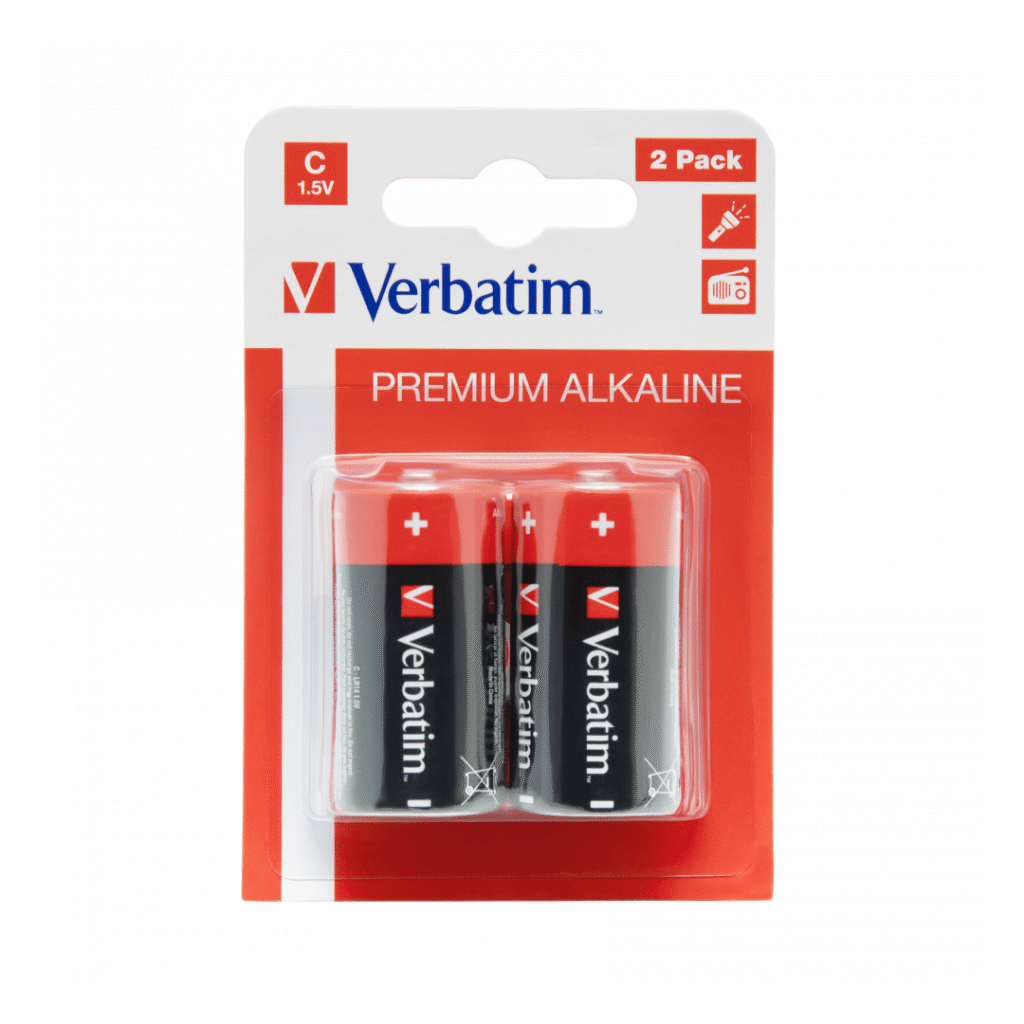 Bateri C Verbatim Premium Alkaline 1.5V