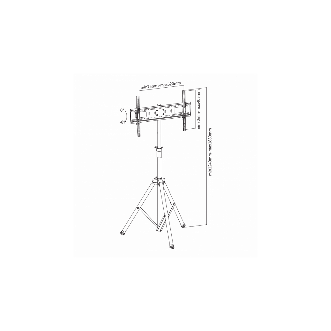 Mbajtëse për Tv tripod, Sbox FST-846, 37“-70“ - Figura 2
