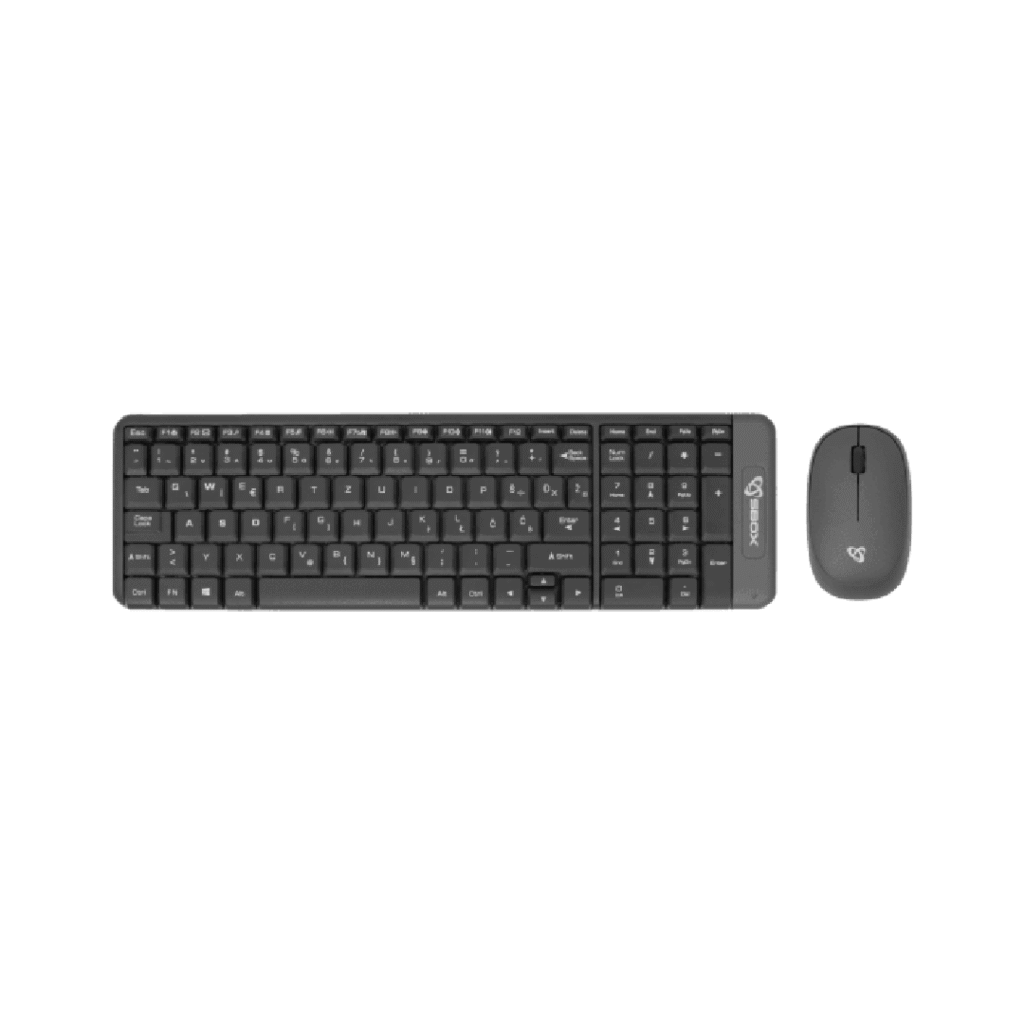Tastierë dhe Maus SBOX WKM-22, wireless, e zezë