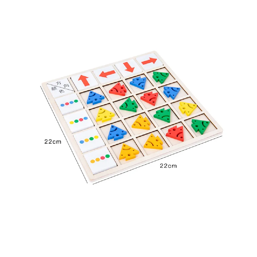 Lodër Edukative prej Druri – Puzzle për Drejtimet dhe Orientimin JT-001-28