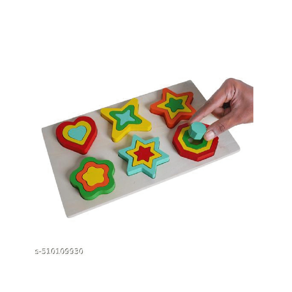 Lodër Druri me Forma Gjeometrike – Puzzle Edukativ JT-001-30