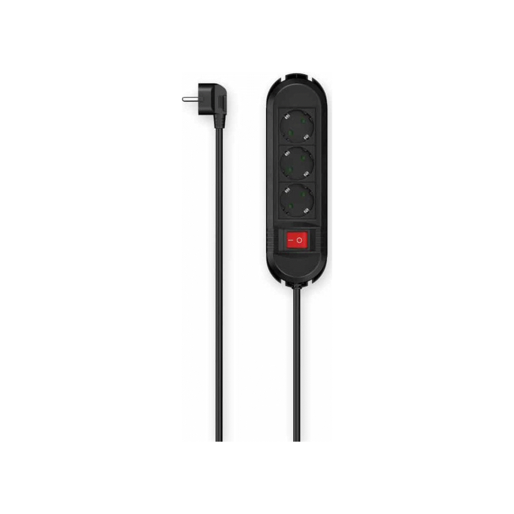 Kabllo vazhduese Hama, 3 priza, 3m, e zezë 223034