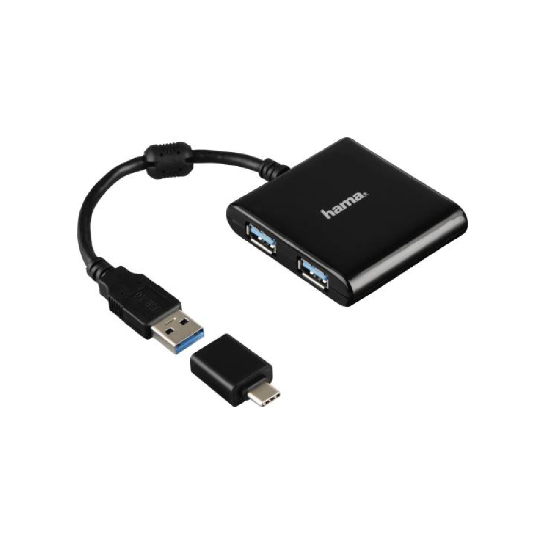 Hama USB Hub Adapter 4 Porte USB 3.1, USB Type-C, 12325