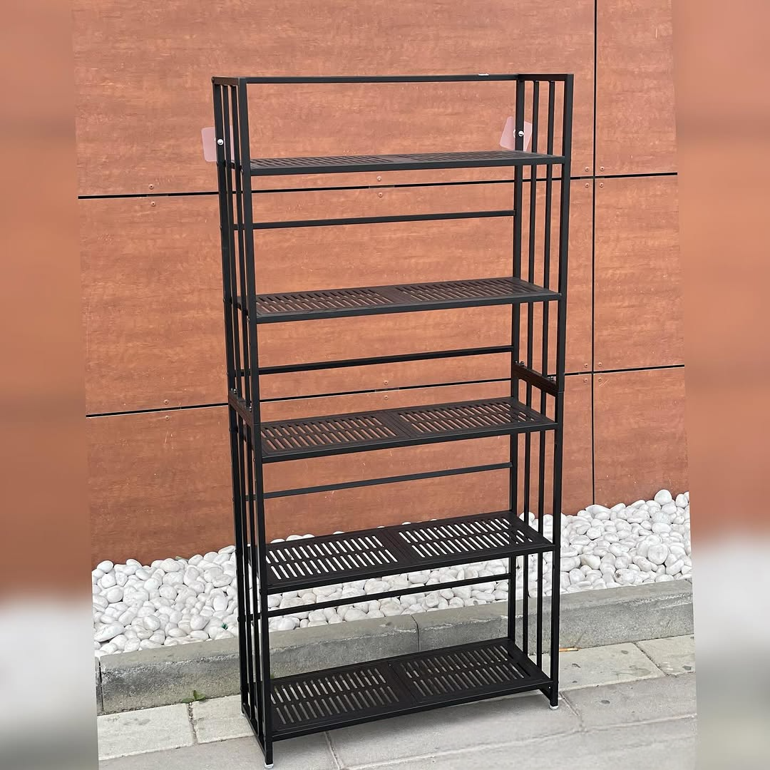 Raft metalik për këpucë, i zi