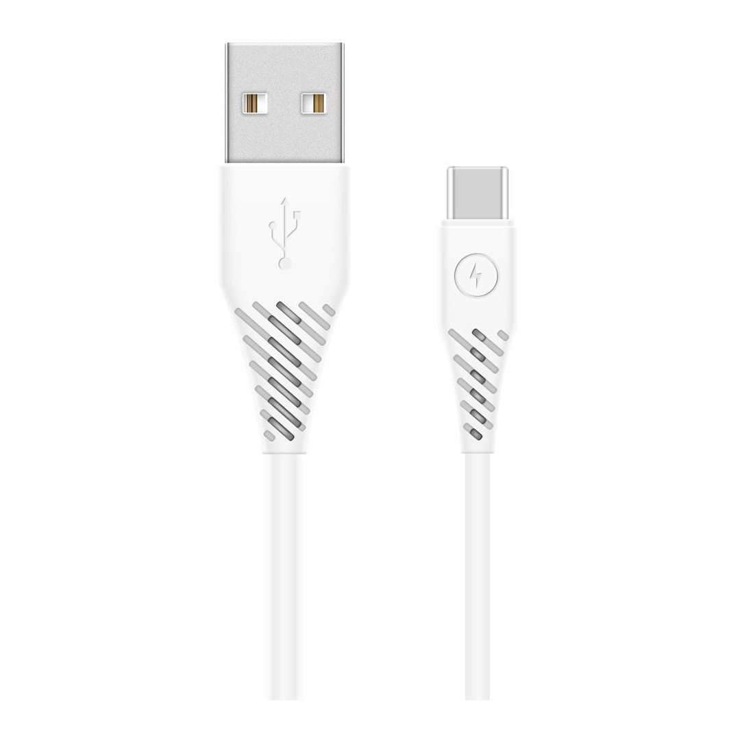 Kabllo Swissten USB-C 3.1, 1.5m, e bardhë, 7mm