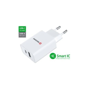 Karikues SWISSTEN TRAVEL 1x USB-C, 1x USB, 2,1A, 10,5W, e bardhë