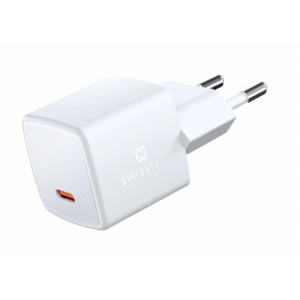 Karikues Mini Swissten, USB-C, PD, GaN, 33W, i bardhë