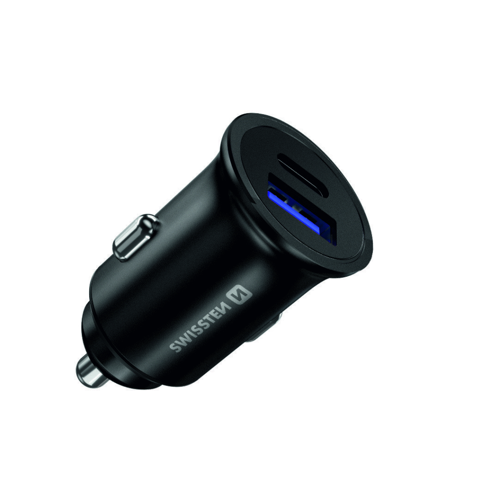 Karikues makine Swissten, PD, USB-C, karikim i shpejtë 3.0, 36W, metal, i zi