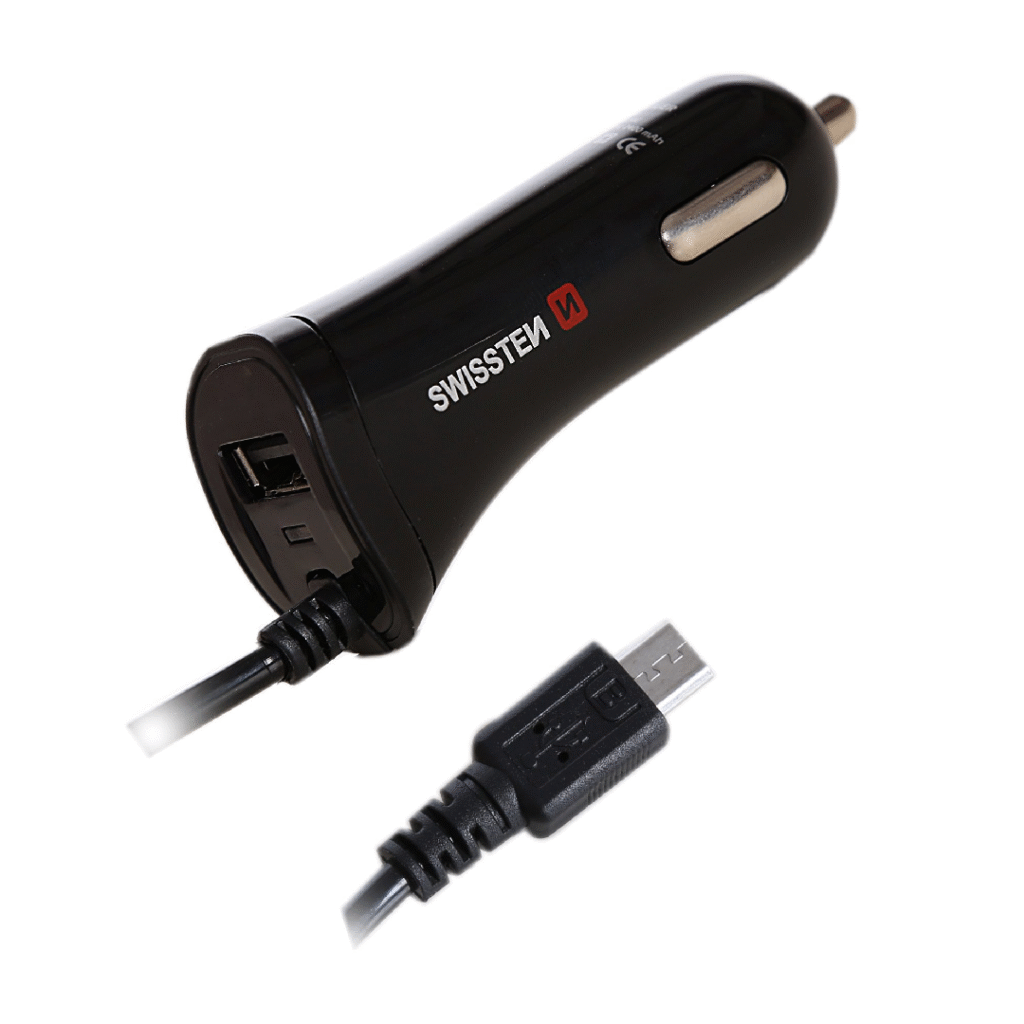 Karikues makine Swissten, MicroUSB, USB 2.4A, e zezë