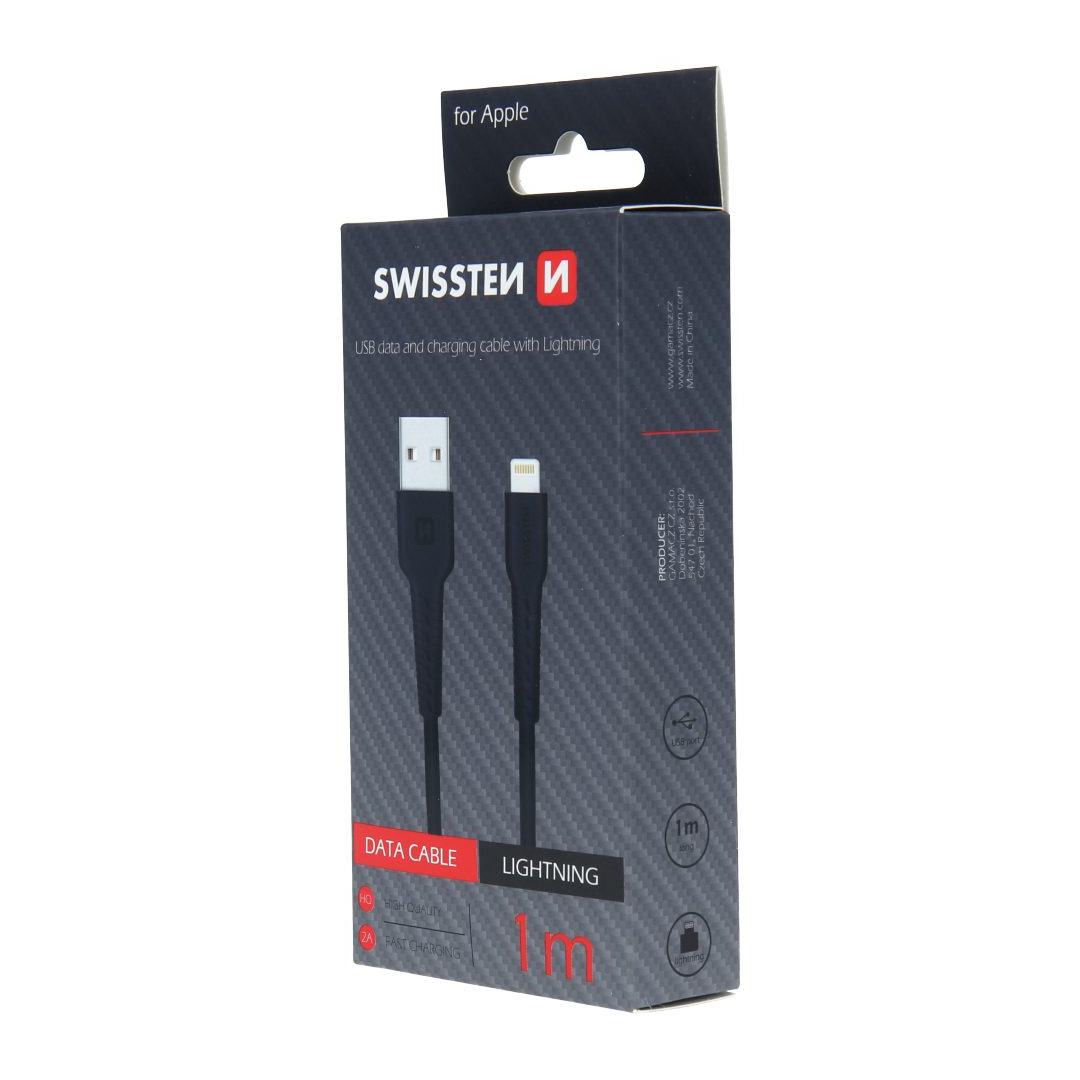 Kabllo Swissten Lightning, 1.0m, e zezë - Figura 2