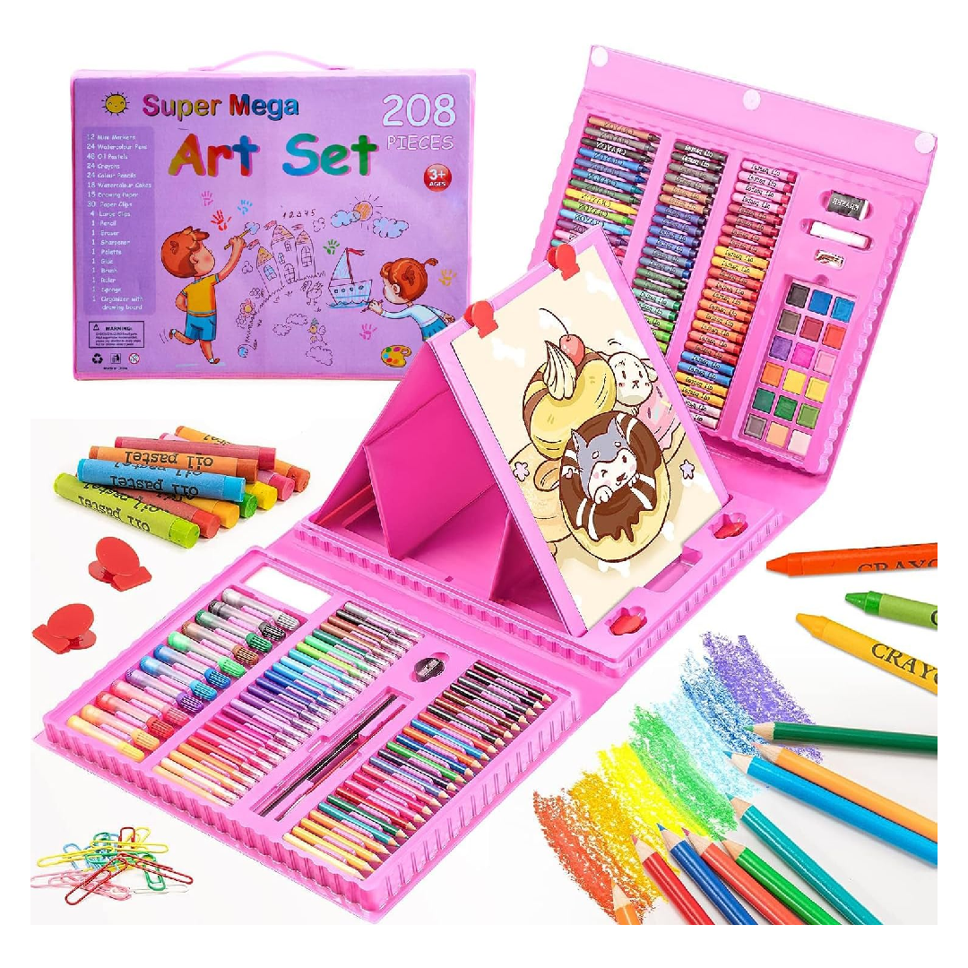 Set ngjyrash për fëmijë, 208 pjesë