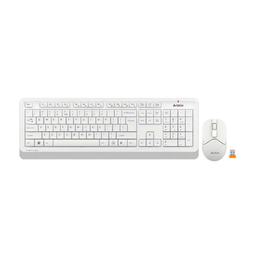 Set Wireless Kompakt Tastierë dhe Maus për Desktop, Ngjyrë e Bardhë - A4TECH FG1012