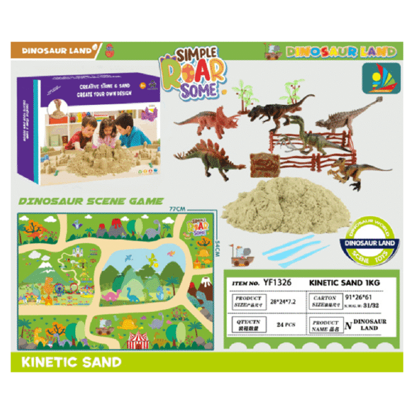 Loja KINETIC SAND– Dinosaur Scene Game
