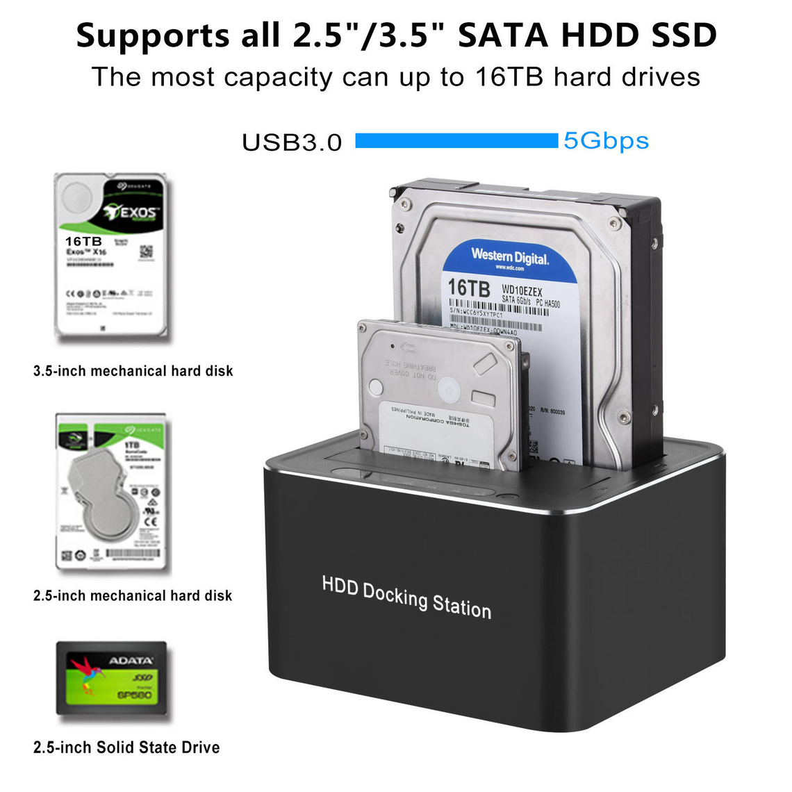 Docking Station TECH TIME Hard Drive Dock 201 - Figura 2