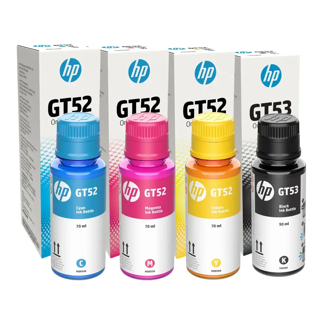 Set Ngjyrash për printer HP: GT53XL-Black/ GT52-Magenta, Yellow, Cyan