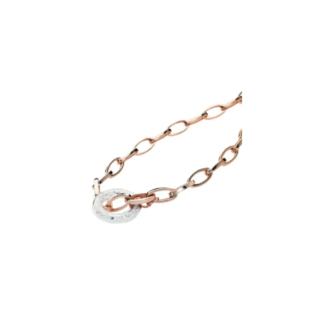 Varëse Crystal Loop Necklace Rose Gold