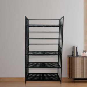 Raft metalik për këpucë, i zi